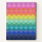 Gepersonaliseerde regenbooggradiënt Elegante Leven Notitieboek (Achterkant)