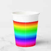 Gepersonaliseerde regenbooggradiënt met naam papieren bekers (Rechts)