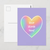 Gepersonaliseerde regenbooghartBriefkaarten Briefkaart (Voorkant / Achterkant)