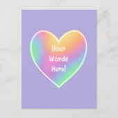 Gepersonaliseerde regenbooghartBriefkaarten Briefkaart (Voorkant)