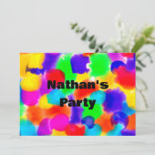 Gepersonaliseerde regenboogkleur Splash Kaart (Staand voorkant)