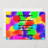 Gepersonaliseerde regenboogkleur Splash Kaart (Achterkant)