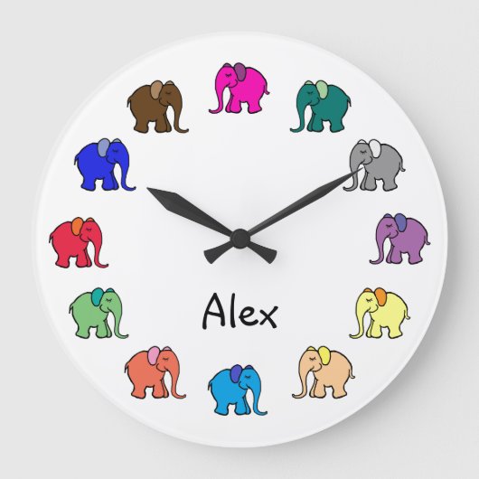 Gepersonaliseerde regenboogkleurige parade voor ew grote klok (Voorkant)