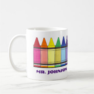 Gepersonaliseerde regenboogkunst Kunstleraar artie Koffiemok