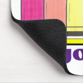 Gepersonaliseerde regenboogkunst leraar Mousepad Muismat (Hoek)