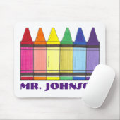 Gepersonaliseerde regenboogkunst leraar Mousepad Muismat (Met muis)