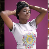 Gepersonaliseerde regenboogventilator Mandala T-Sh T-shirt