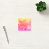 Gepersonaliseerde regenboogWaterverf Trendy Chic Post-it® Notes (Kantoor)