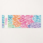 Gepersonaliseerde regenboogWaterverf verliest patr Yogamat (Voorkant (horizontaal))