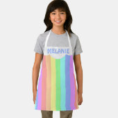 Gepersonaliseerde regenboogwolk kleurig schort (Insitu)