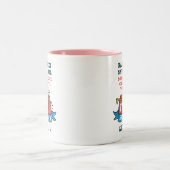 Gepersonaliseerde regenslaapstand Sneeuwruimer Pos Tweekleurige Koffiemok (Center)