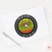 Gepersonaliseerde Reggae Vinyl Record Ronde Sticker (Envelop)