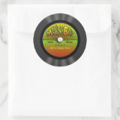 Gepersonaliseerde Reggae Vinyl Record Ronde Sticker (Tas)