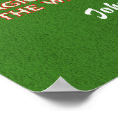 Gepersonaliseerde Reindeer Magic Familie Kerstmis Poster (Hoek)