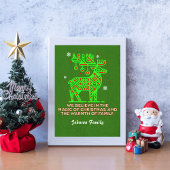Gepersonaliseerde Reindeer Magic Familie Kerstmis Poster
