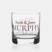 Gepersonaliseerde reis bruiloft Drinkware Set Whisky Glas (Achterkant)