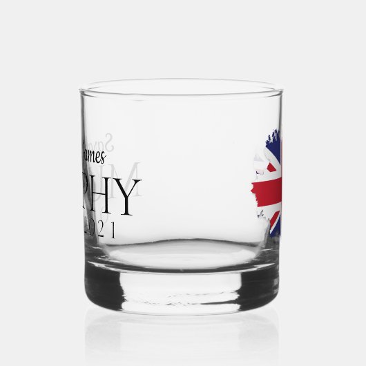 Gepersonaliseerde reis bruiloft Drinkware Set Whisky Glas (Rechts)