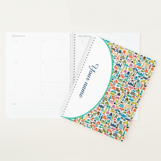 Gepersonaliseerde Reis de wereld rond Planner (Display)