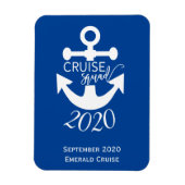 Gepersonaliseerde reis- en rustdag van cruisesplei magneet (Verticaal)