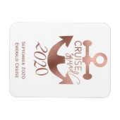 Gepersonaliseerde reis- en rustdag van cruisesplei magneet (Horizontaal)