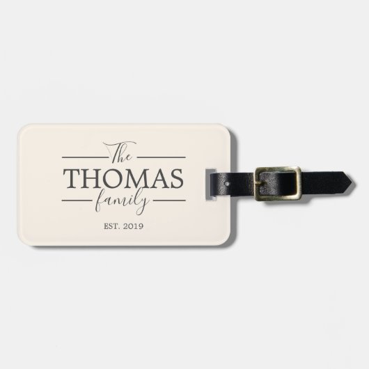 Gepersonaliseerde reisbagage Vakantietag Bagagelabel (Voorkant horizontaal)