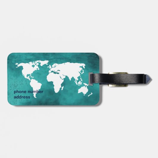 Gepersonaliseerde reizen bagagelabel (Achterkant horizontaal)