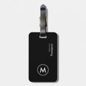 Gepersonaliseerde reizen. Elegant monogram Modern  Bagagelabel (Achterkant verticaal)