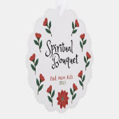 Gepersonaliseerde Religieuze Kerst Ornament Kaart (Rechts)