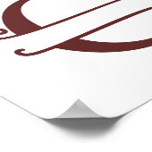 Gepersonaliseerde rendierbrief C gesplitst monogra Poster (Hoek)