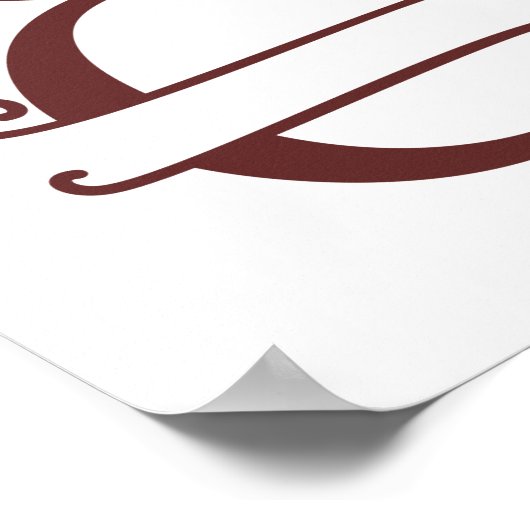 Gepersonaliseerde rendierbrief C gesplitst monogra Poster (Hoek)