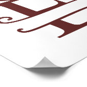 Gepersonaliseerde rendierbrief E gesplitst monogra Poster (Hoek)