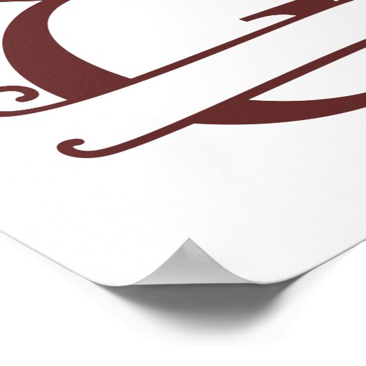 Gepersonaliseerde rendierbrief G gesplitst monogra Poster (Hoek)