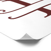 Gepersonaliseerde rendierbrief I gesplitst monogra Poster (Hoek)