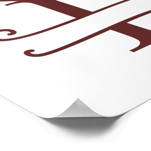 Gepersonaliseerde rendierbrief I gesplitst monogra Poster (Hoek)