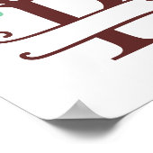 Gepersonaliseerde rendierbrief P gesplitst monogra Poster (Hoek)