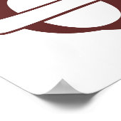 Gepersonaliseerde rendierbrief Q gesplitst monogra Poster (Hoek)