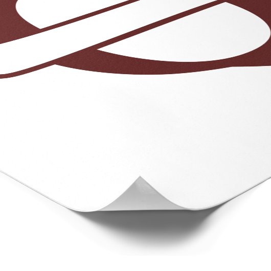 Gepersonaliseerde rendierbrief Q gesplitst monogra Poster (Hoek)