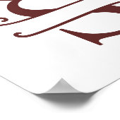 gepersonaliseerde rendierbrief S gesplitst monogra Poster (Hoek)