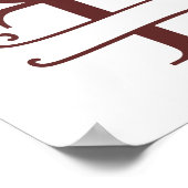 Gepersonaliseerde rendierbrief T gesplitst monogra Poster (Hoek)