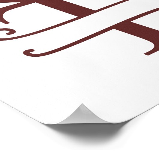 Gepersonaliseerde rendierbrief T gesplitst monogra Poster (Hoek)