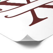 Gepersonaliseerde rendierbrief X gesplitst monogra Poster (Hoek)