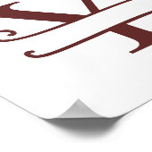 Gepersonaliseerde rendierbrief Y gesplitst monogra Poster (Hoek)