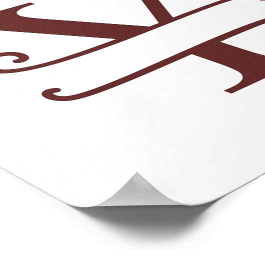 Gepersonaliseerde rendierbrief Y gesplitst monogra Poster (Hoek)