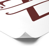 Gepersonaliseerde rendierbrief Z gesplitst monogra Poster (Hoek)