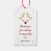 Gepersonaliseerde rendieren kerstfeest Labels Cadeaulabel (Voorkant)