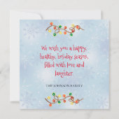 Gepersonaliseerde rendierfamilie kerstmis (Achterkant)