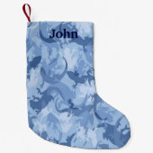 Gepersonaliseerde reptiel camouflage kerstkous kleine kerstsok (Voorkant)