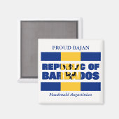 Gepersonaliseerde Republiek Barbados Magneet (Voorkant / Achterkant)