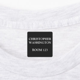 Gepersonaliseerde residentiële huis ijzer op kledi labels