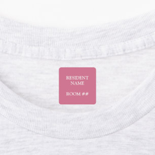 Gepersonaliseerde residentiële huis roze stick op  labels